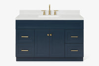 Ariel hamlet (54"& 55") single rectangle sink vanity with (0.75"& 1.5") countertop.