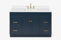 Ariel hamlet (54"& 55") single rectangle sink vanity with (0.75"& 1.5") countertop.
