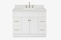 Ariel hamlet (43") single rectangle sink vanity with  (0.75"& 1.5") countertop.