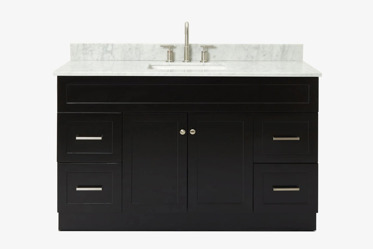 Ariel hamlet (54"& 55") single rectangle sink vanity with (0.75"& 1.5") countertop.