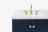 Ariel cambridge( 60 in , 61 in )  double rectangle sink vanity with Marble (0.75 in, 1.5 in, 2 in) countertop
