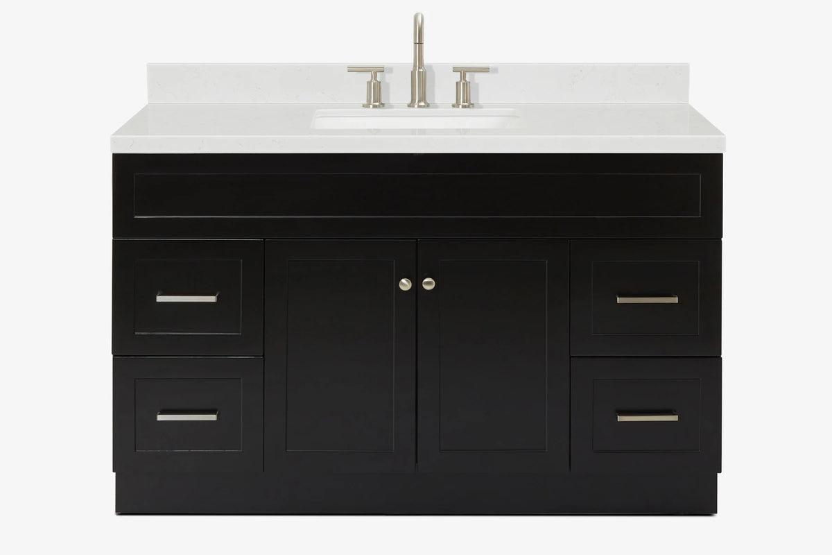Ariel hamlet (54"& 55") single rectangle sink vanity with (0.75"& 1.5") countertop.