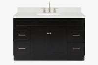 Ariel hamlet (54"& 55") single rectangle sink vanity with (0.75"& 1.5") countertop.