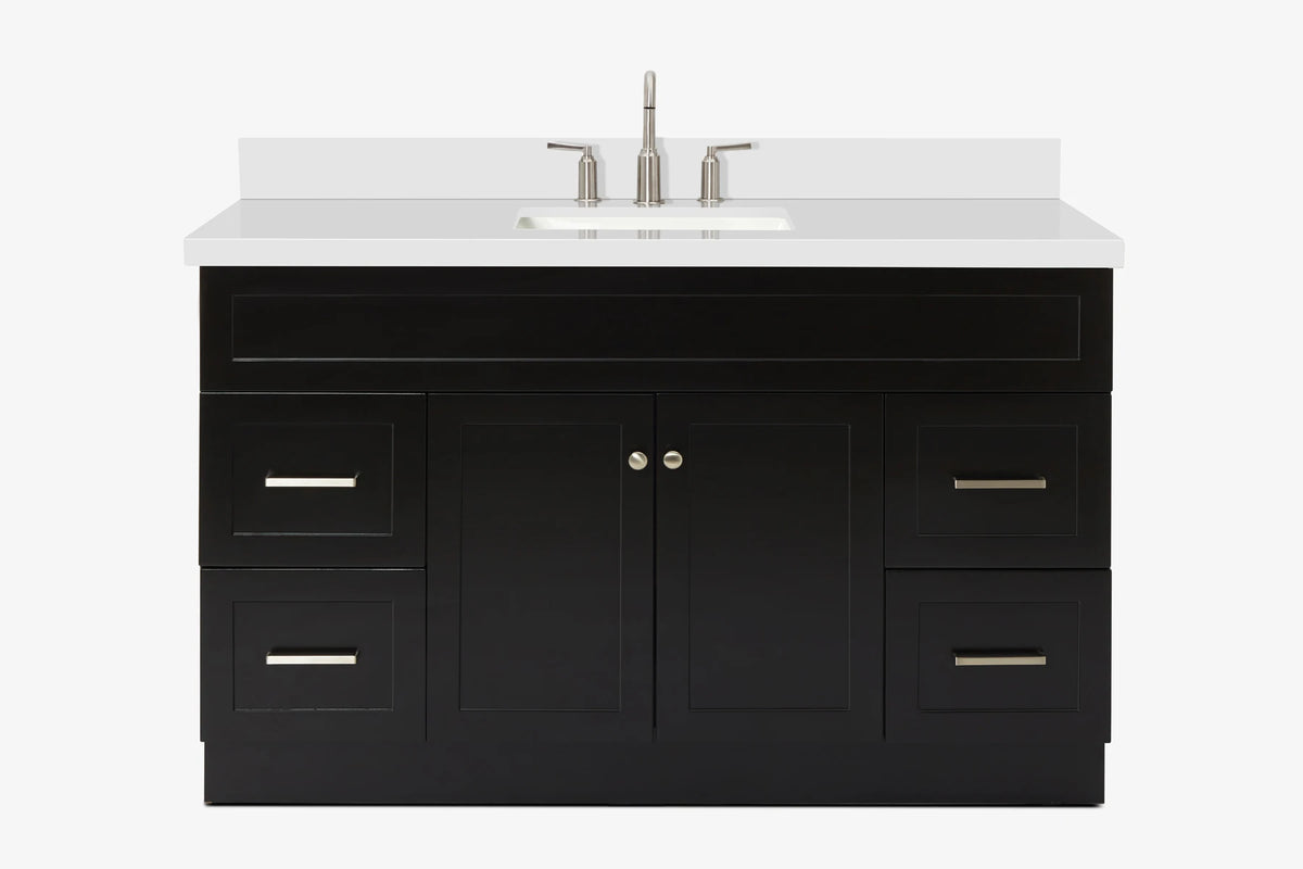 Ariel hamlet (54"& 55") single rectangle sink vanity with (0.75"& 1.5") countertop.