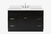Ariel hamlet (54"& 55") single rectangle sink vanity with (0.75"& 1.5") countertop.
