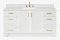 Ariel taylor (66"& 67") single rectangle sink vanity with  marble countertop (0.75"&1.5") edge.