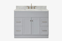 Ariel hamlet (43") single rectangle sink vanity with  (0.75"& 1.5") countertop.