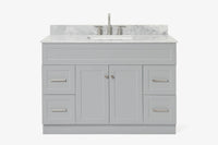 Ariel hamlet (48" &49") rectangle sink bathroom vanity countertop (1.5"& 0.75")edge