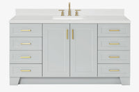 Ariel taylor (66"& 67") single rectangle sink vanity with  marble countertop (0.75"&1.5") edge.
