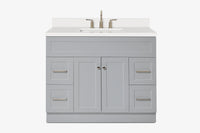 Ariel hamlet (43") single rectangle sink vanity with  (0.75"& 1.5") countertop.
