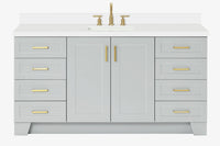 Ariel taylor (66"& 67") single rectangle sink vanity with  marble countertop (0.75"&1.5") edge.