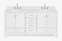 Ariel cambridge (73") double oval sink vanity set.