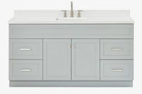 Ariel hamlet(66"&67") inch single rectangle sink vanity with marble countertop (0.75"&1.5") edge.