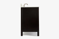 Ariel cambridge 36-37 in. left offset oval single sink vanity with (0.75,1.5,2) in countertop