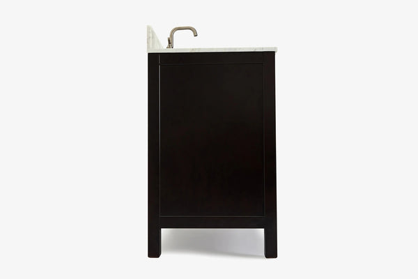 Ariel cambridge 36-37 in. left offset oval single sink vanity with (0.75,1.5,2) in countertop
