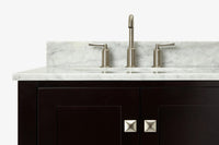 Ariel cambridge 36-37 in. left offset oval single sink vanity with (0.75,1.5,2) in countertop