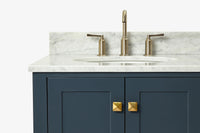 Ariel cambridge 36-37 in. left offset oval single sink vanity with (0.75,1.5,2) in countertop