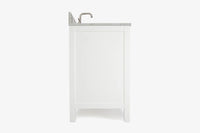 Ariel cambridge 36-37 in. left offset oval single sink vanity with (0.75,1.5,2) in countertop