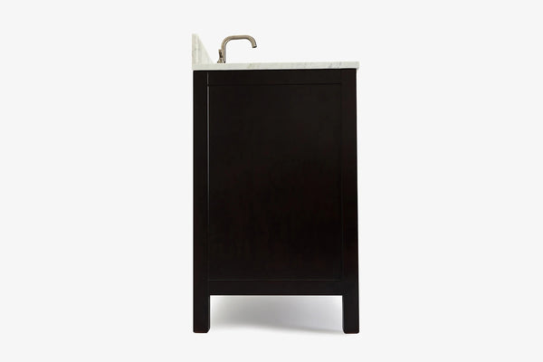 Ariel cambridge 36-37 in. left offset rectangle single sink vanity with (0.75,1.5,2) in countertop