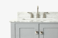 Ariel cambridge 36-37 in. left offset rectangle single sink vanity with (0.75,1.5,2) in countertop