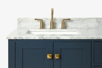 Ariel cambridge 36-37 in. left offset rectangle single sink vanity with (0.75,1.5,2) in countertop