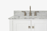 Ariel cambridge 36-37 in. left offset rectangle single sink vanity with (0.75,1.5,2) in countertop