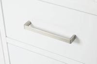 Ariel cambridge 37 in. right offset rectangle single sink vanity with carrara white marble 0.75 in countertop in white