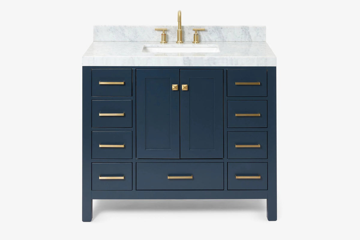 Ariel cambridge 42-43 in. single rectangle sink vanity with( 0.75, 1.5 ,2) in countertop