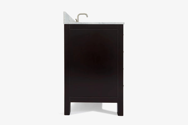 Ariel cambridge(42" & 43") single oval sink vanity with marble (0.75",1.5" & 2") in countertop