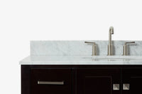 Ariel cambridge(42" & 43") single oval sink vanity with marble (0.75",1.5" & 2") in countertop