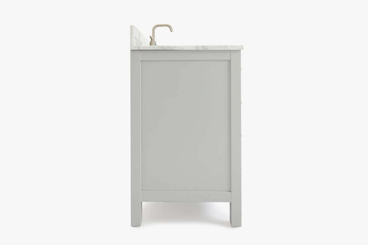 Ariel cambridge(42" & 43") single oval sink vanity with marble (0.75",1.5" & 2") in countertop