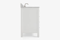 Ariel cambridge(42" & 43") single oval sink vanity with marble (0.75",1.5" & 2") in countertop