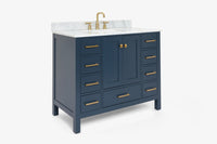 Ariel cambridge 42-43 in. single rectangle sink vanity with( 0.75, 1.5 ,2) in countertop