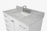 Ariel cambridge 42-43 in. single rectangle sink vanity with( 0.75, 1.5 ,2) in countertop