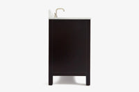 Ariel cambridge (43" & 42") left offset rectangle single sink vanity with marble (0.75", 1.5" & 2") in countertop