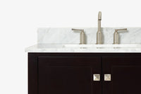 Ariel cambridge (43" & 42") left offset rectangle single sink vanity with marble (0.75", 1.5" & 2") in countertop
