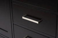 Ariel cambridge (43" & 42") left offset rectangle single sink vanity with marble (0.75", 1.5" & 2") in countertop