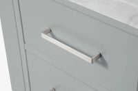 Ariel cambridge (43" & 42") left offset rectangle single sink vanity with marble (0.75", 1.5" & 2") in countertop
