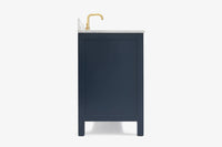 Ariel cambridge (43" & 42") left offset rectangle single sink vanity with marble (0.75", 1.5" & 2") in countertop
