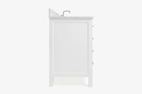 Ariel cambridge (43" & 42") left offset rectangle single sink vanity with marble (0.75", 1.5" & 2") in countertop
