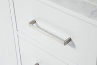 Ariel cambridge (43" & 42") left offset rectangle single sink vanity with marble (0.75", 1.5" & 2") in countertop