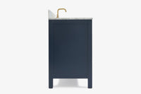 Ariel cambridge(42"&43") in. right offset oval single sink vanity with  marble (0.75",1.5"& 2") in countertop
