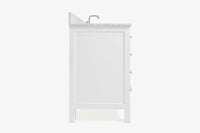 Ariel cambridge(42"&43") in. right offset oval single sink vanity with  marble (0.75",1.5"& 2") in countertop