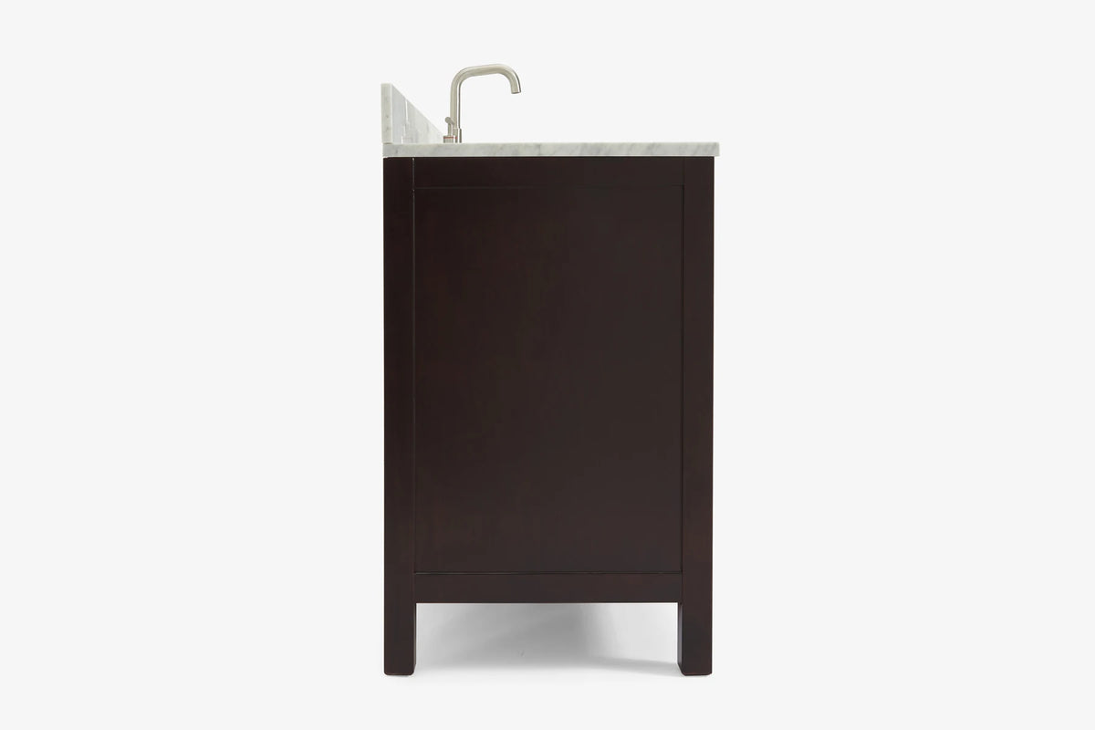 Ariel cambridge (43 inch, 42 inch) right offset single rectangular sink bathroom vanity with marble countertop (0.75 inch, 1.5 inch, 2 inch).