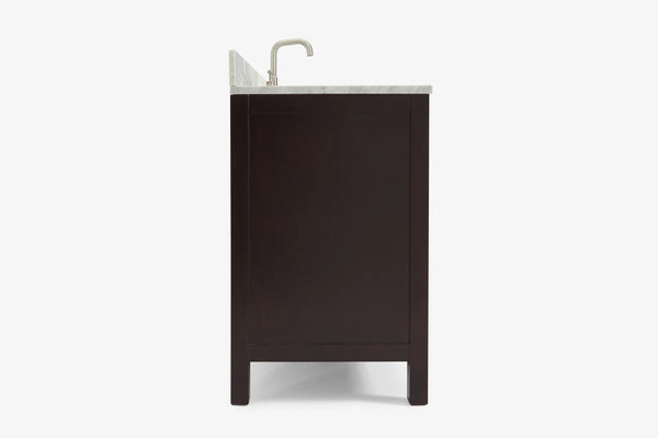 Ariel cambridge (43 inch, 42 inch) right offset single rectangular sink bathroom vanity with marble countertop (0.75 inch, 1.5 inch, 2 inch).