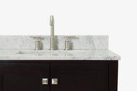 Ariel cambridge (43 inch, 42 inch) right offset single rectangular sink bathroom vanity with marble countertop (0.75 inch, 1.5 inch, 2 inch).
