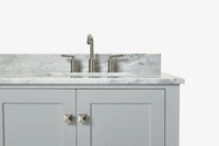Ariel cambridge (43 inch, 42 inch) right offset single rectangular sink bathroom vanity with marble countertop (0.75 inch, 1.5 inch, 2 inch).