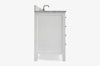 Ariel cambridge (43 inch, 42 inch) right offset single rectangular sink bathroom vanity with marble countertop (0.75 inch, 1.5 inch, 2 inch).