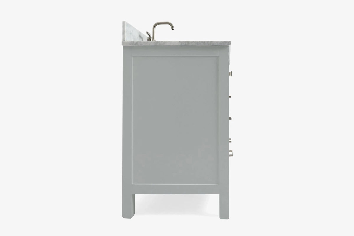 Ariel cambridge( 48"& 49") single rectangle sink  Bathroom vanity with carrara  marble (0.75 in, 1.5 in, 2 in) countertop