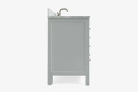Ariel cambridge( 48"& 49") single rectangle sink  Bathroom vanity with carrara  marble (0.75 in, 1.5 in, 2 in) countertop